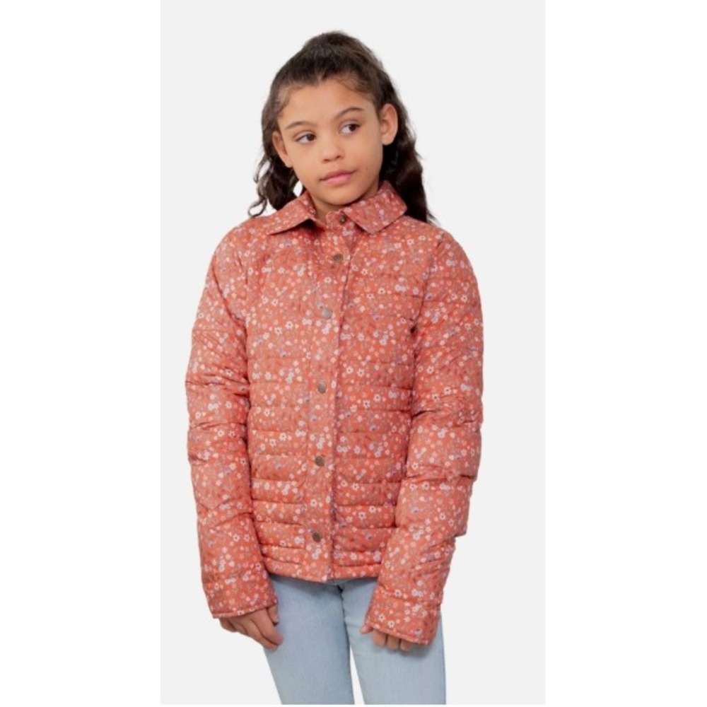 Obermeyer Willa Puffy Shirt Jacket Teen Girls‎ Medium 10-12 Insulator Floral NEW
